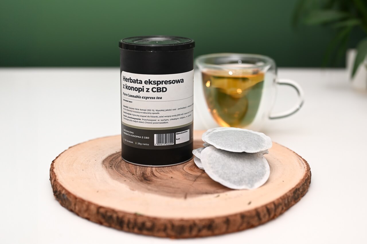 Herbata ekspresowa z konopi z CBD – Hemp Farm