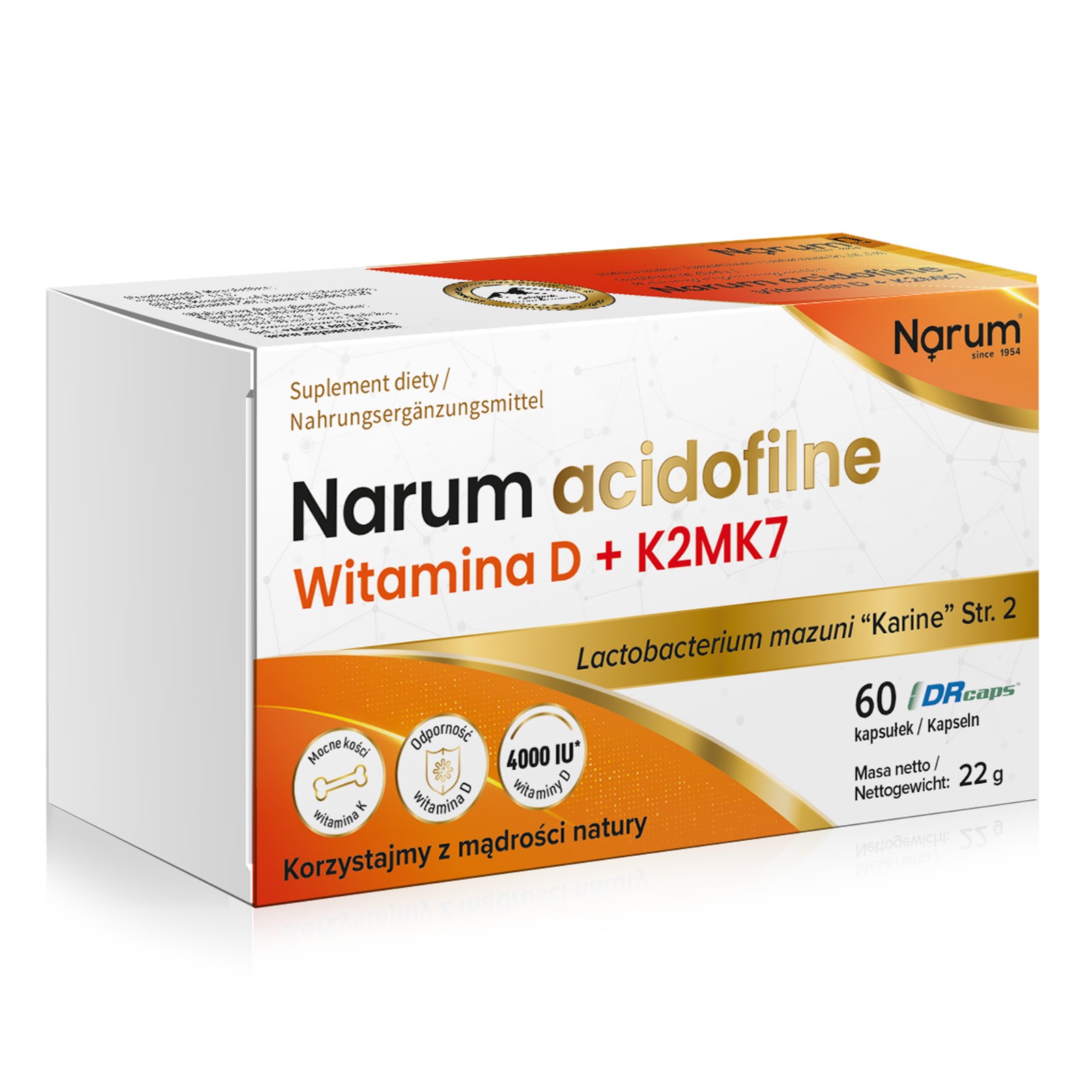 Narum acidofilne Witamina D + K2MK7